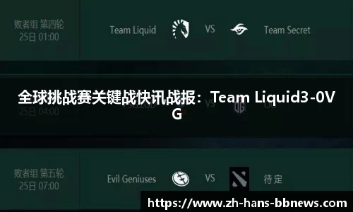 全球挑战赛关键战快讯战报：Team Liquid3-0VG